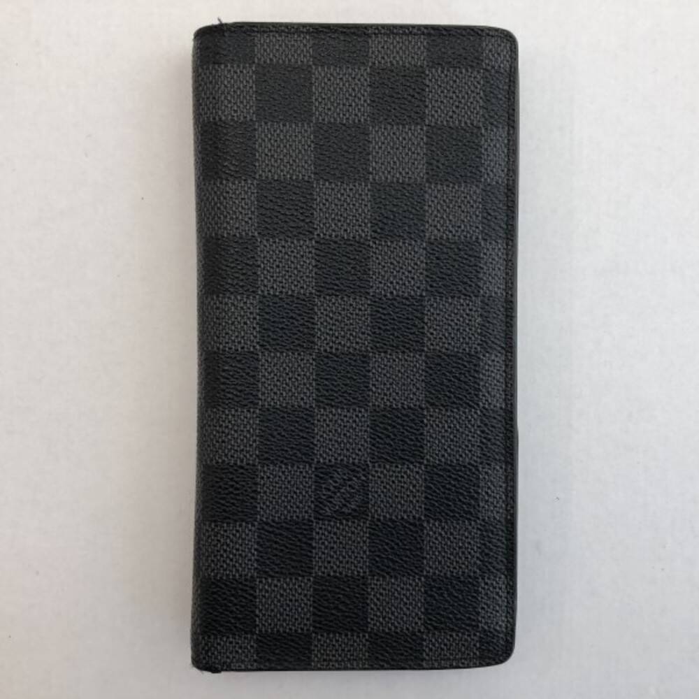 Louis Vuitton Damier Portefeuille Long Wallet Canvas Leather Graphite Black